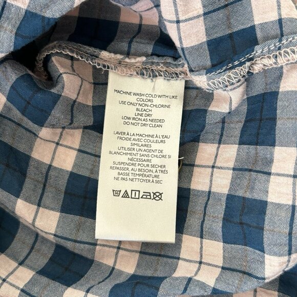 Pilcro Anthropologie Plaid Buttondown Shirt (Size M) Tavi Floral Ruffle Collar - Picture 13 of 13